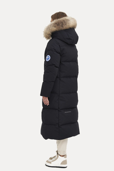 Пальто пуховое Рукка Top Arctic Goose мех Енот (Женский; 46; Темно-Синий)